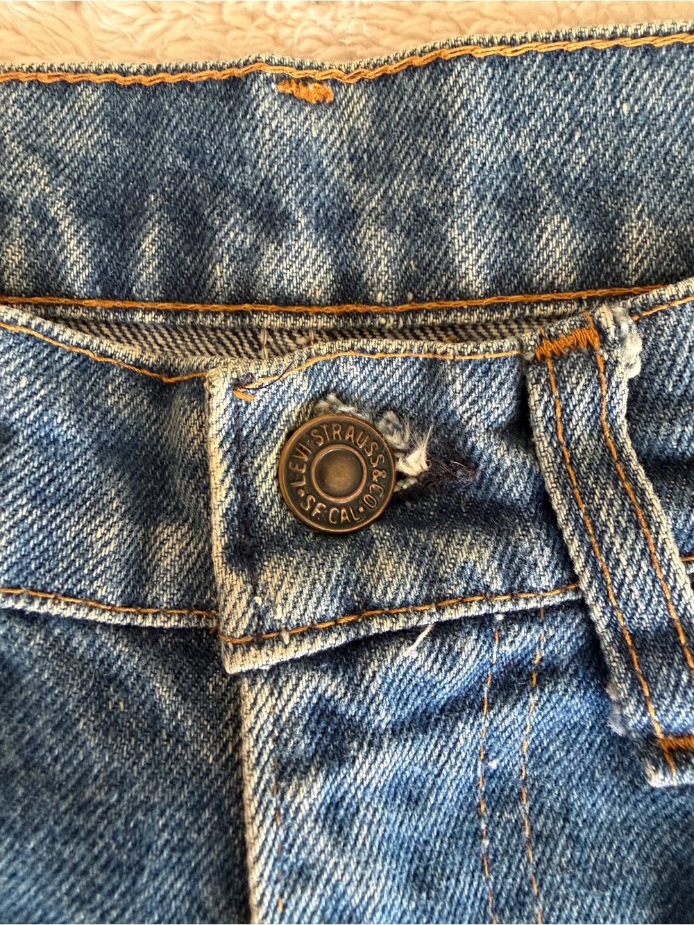 VINTAGE 70s Levi’s 646 Orange Tab Bell Bottoms 28x30 Made in USA - Picture 4 of 13